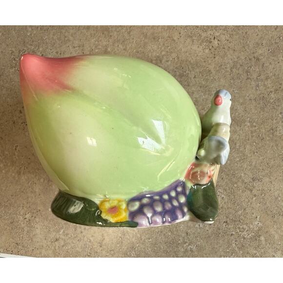 Vintage Bank blue birds and green flowers Has removable stopper - Picture 2 of 9